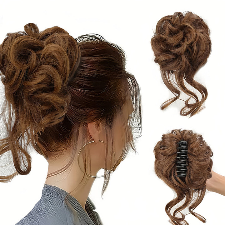 Kunsthaar-Haarknoten, lockig & leicht zu befestigen, für voluminöse Damenfrisuren.