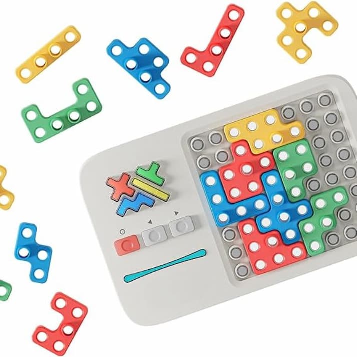 Farbenfrohes Logikpuzzle Lernspiel für Kinder, ein tragbares Denkspiel zur geistigen Förderung.