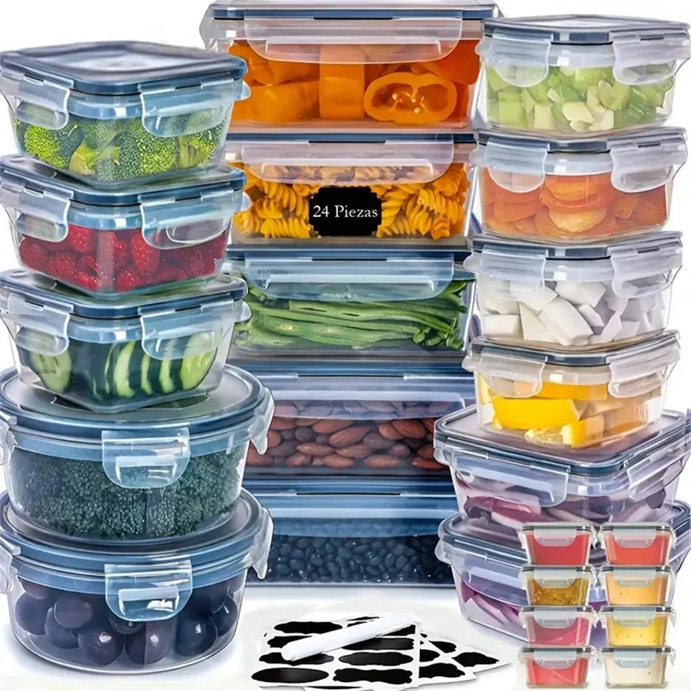Schaffen Sie Ordnung in Ihrer Küche mit diesem Set luftdichter Lebensmittelbehälter. Ideal für Haushalt und Vorratshaltung.