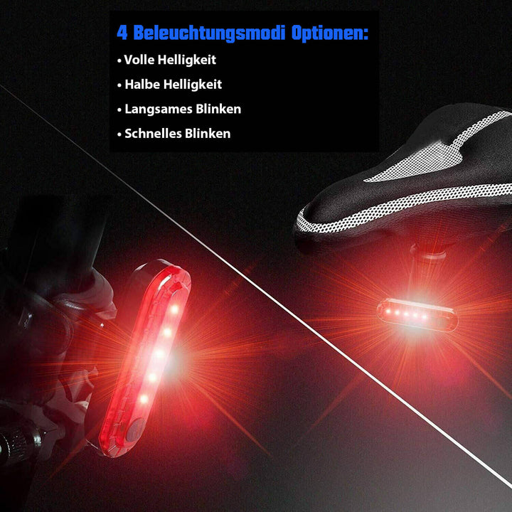 Einfach montierbares LumenGuard™ Fahrradlicht-Set, robust & hell für optimale Sicherheit beim täglichen Radfahren.