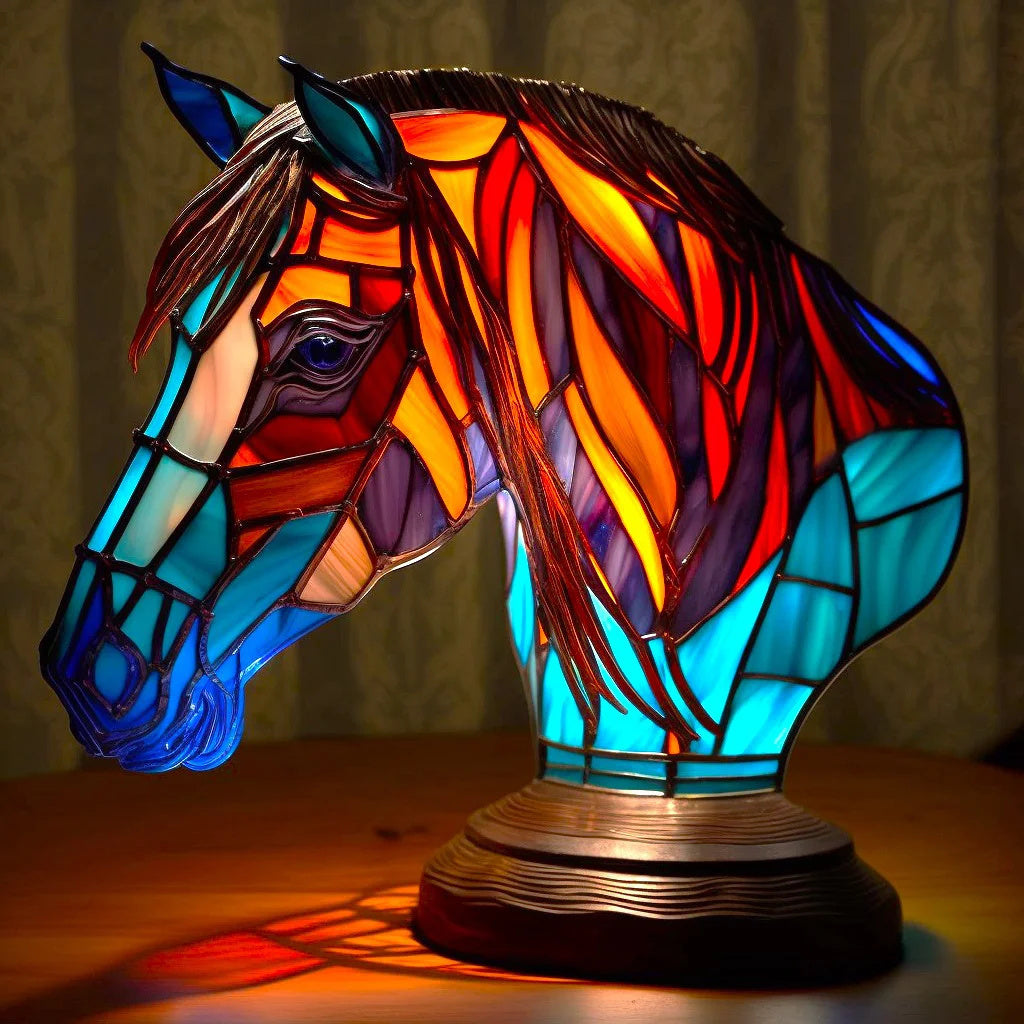 Glänzende LumiAura Designlampe, elegante Form, verschönert jedes moderne Interieur.