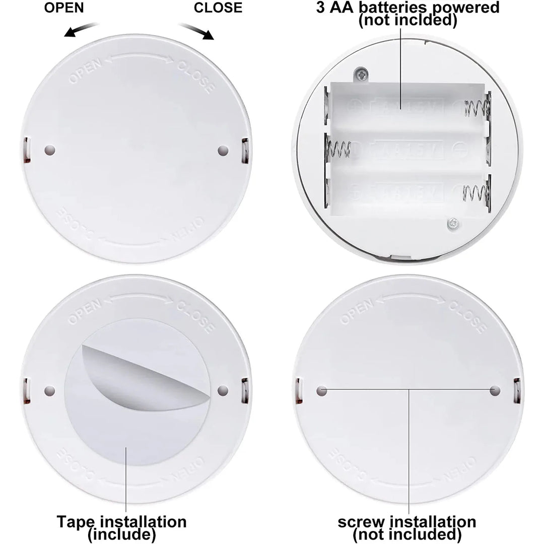 Drehbarer LumiFlex LED Spotlight als kabellose Bilderleuchte oder Schranklicht, mit RGB Farbwechsel & Fernbedienung.