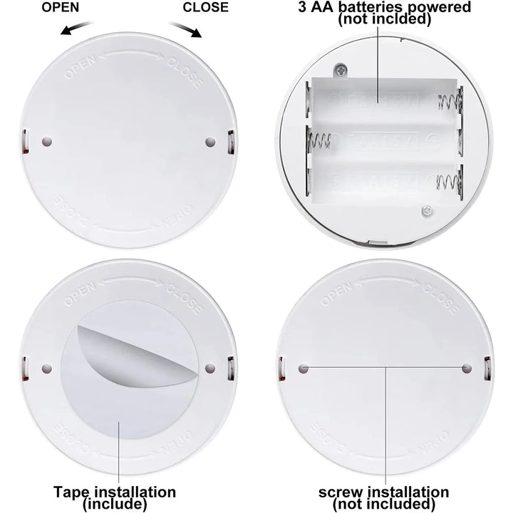 Drehbarer LumiFlex LED Spotlight als kabellose Bilderleuchte oder Schranklicht, mit RGB Farbwechsel & Fernbedienung.
