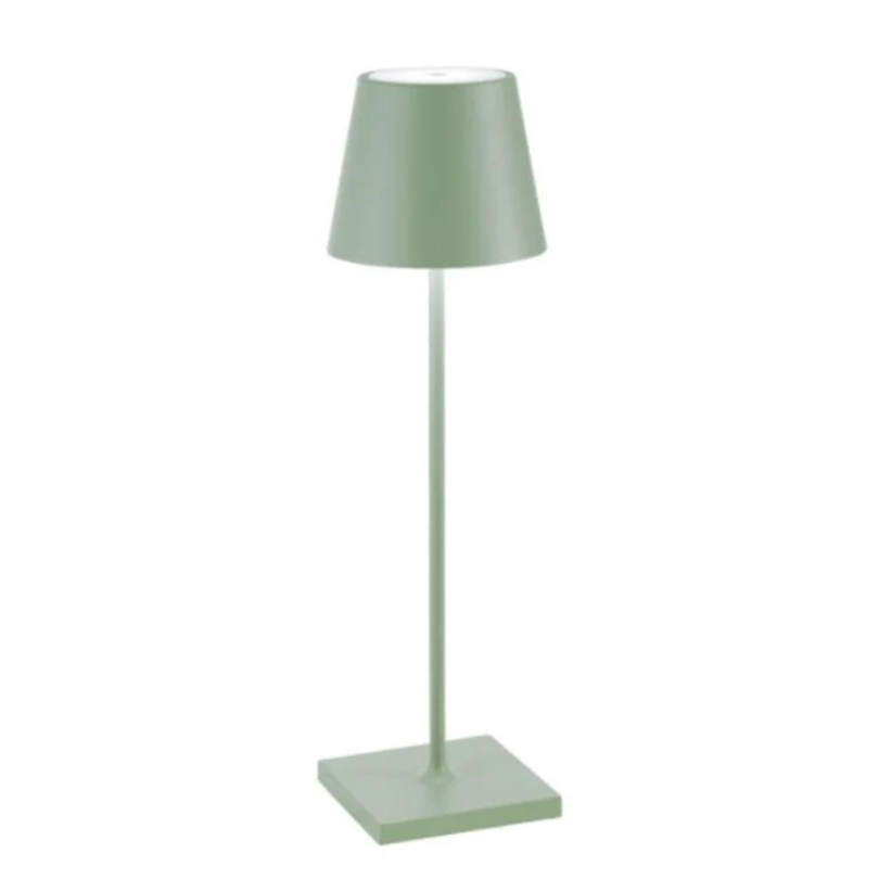Minimalistische LumiFlex Tischlampe, kabellos, dimmbar, LED, ideal für modernes Interieur.