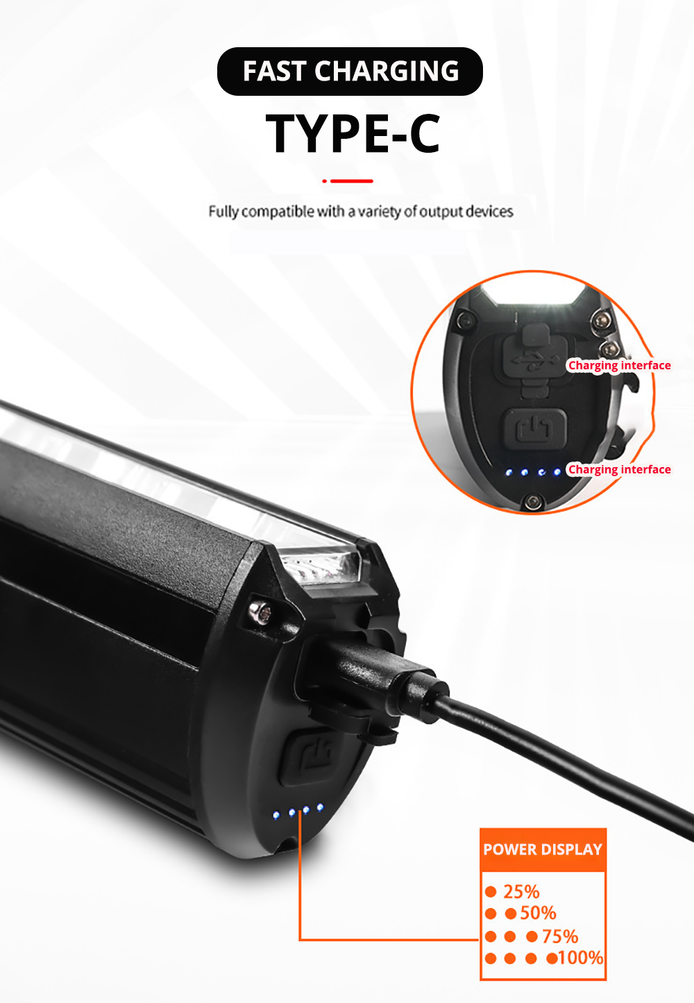 Robustes, wasserdichtes LumiMax LED-Fahrradlicht; zuverlässiges Zubehör für Outdoor-Radfahren & Sicherheit.