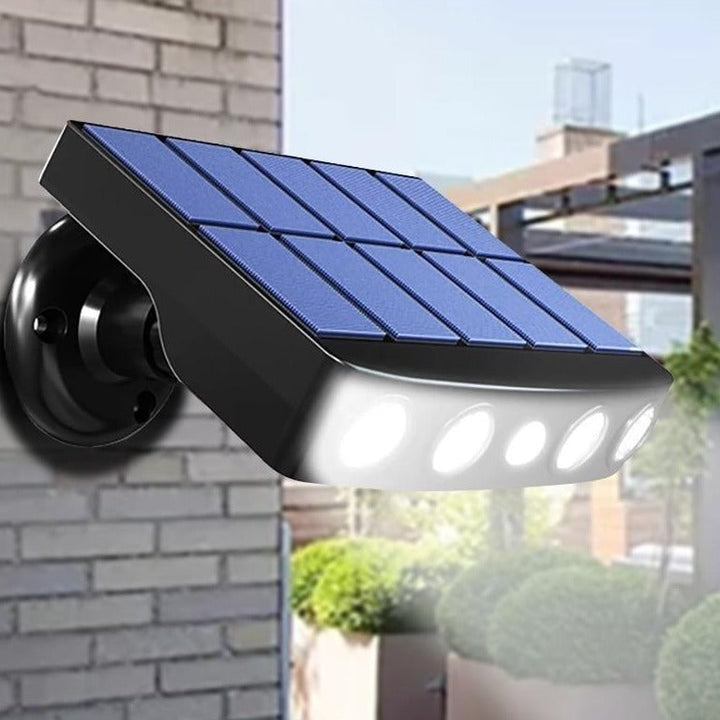 Lumina Solar-Außenleuchte mit Bewegungssensor für Garten & Terrasse, energieeffiziente LED-Beleuchtung.
