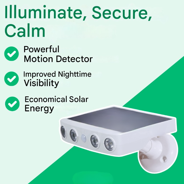 Lumina Solar-Beleuchtung: Leistungsstarke LED-Außenleuchte mit Sensor für optimale Sichtbarkeit.