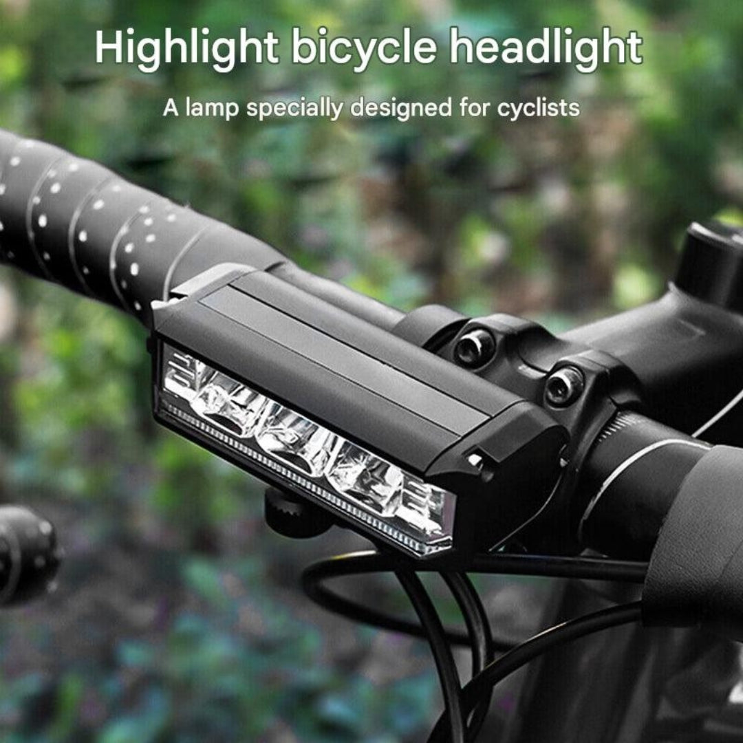 Superhelles Luminor Fahrradlicht für 180° Ausleuchtung, integrierter Akku, einfach per USB aufladbar.