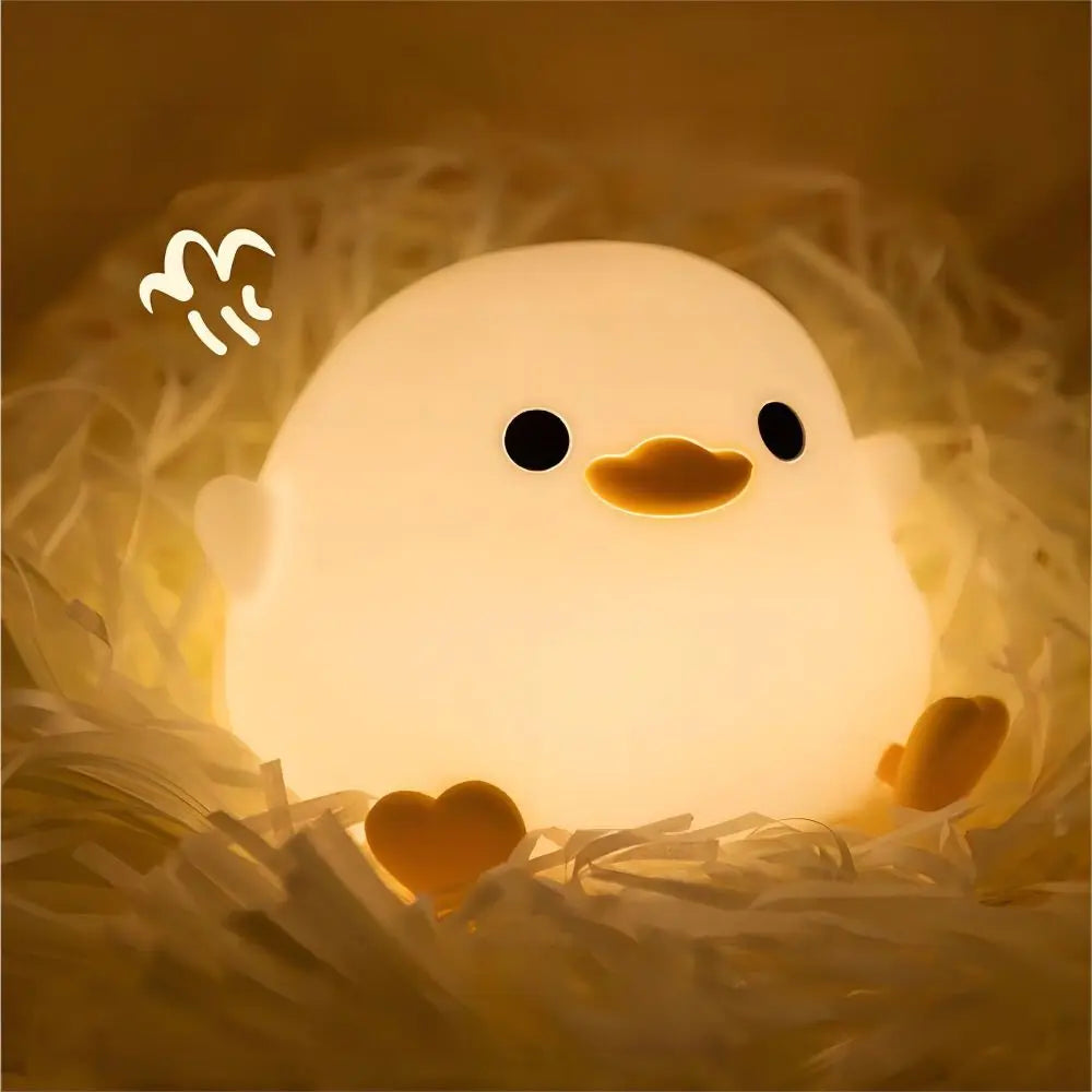 LumiSoft LED Nachtlampe aus Silikon, USB aufladbar, Tier Motiv, sicheres Licht für Babys & Kinder.