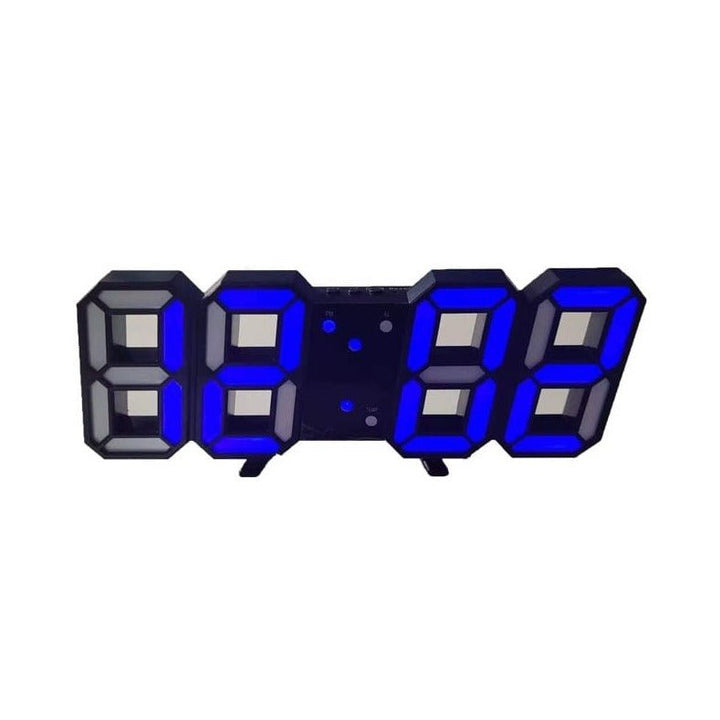 Weiße LumiSync 3D LED Wanduhr, dimmbare Digitaluhr, perfekte Geschenkidee.