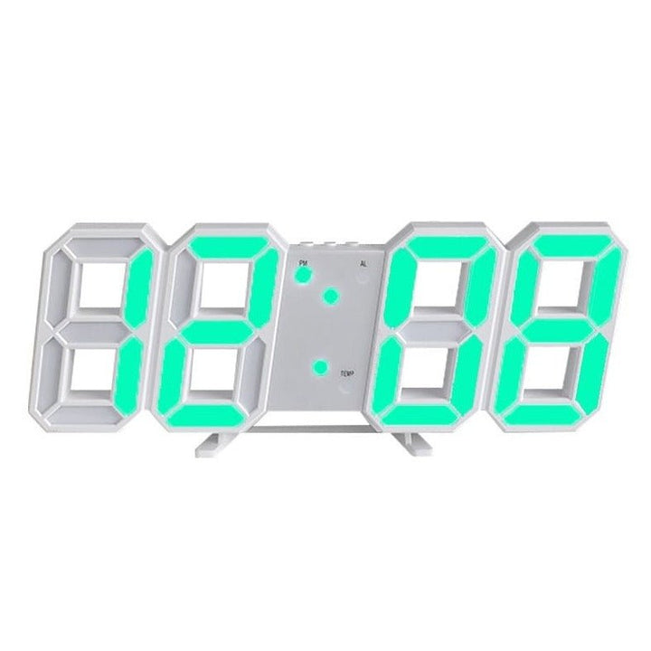 Schwarze LumiSync 3D LED-Uhr, moderne Digitaluhr für Büro und Heimdekoration.