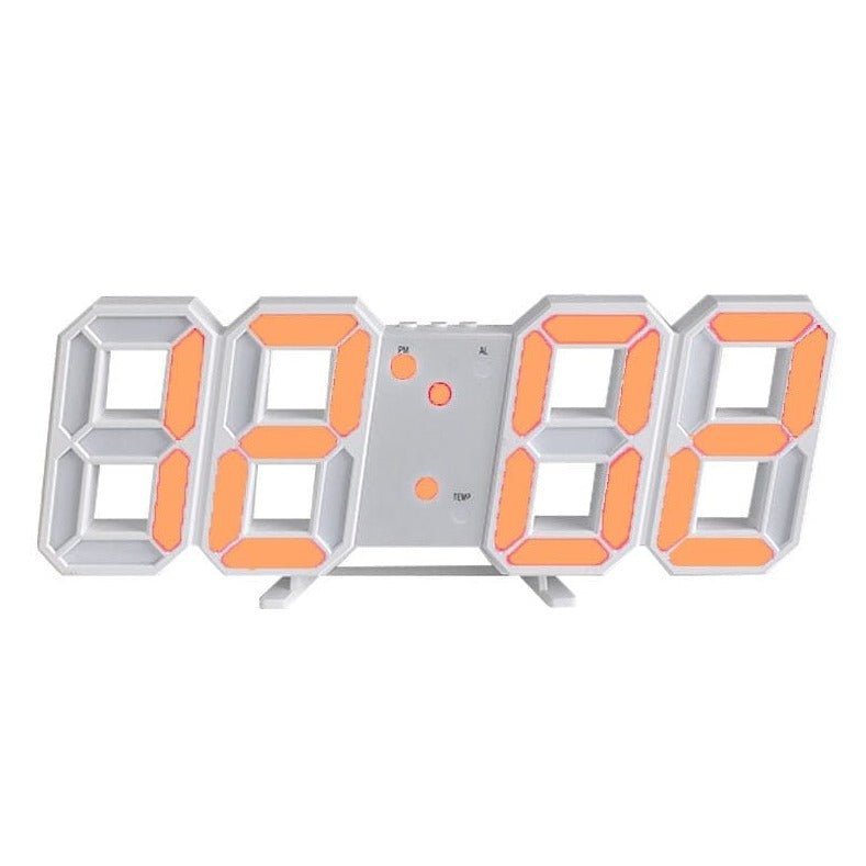 Moderne 3D LED Wanduhr von LumiSync, dimmbare Digitaluhr für Ihr Zuhause.
