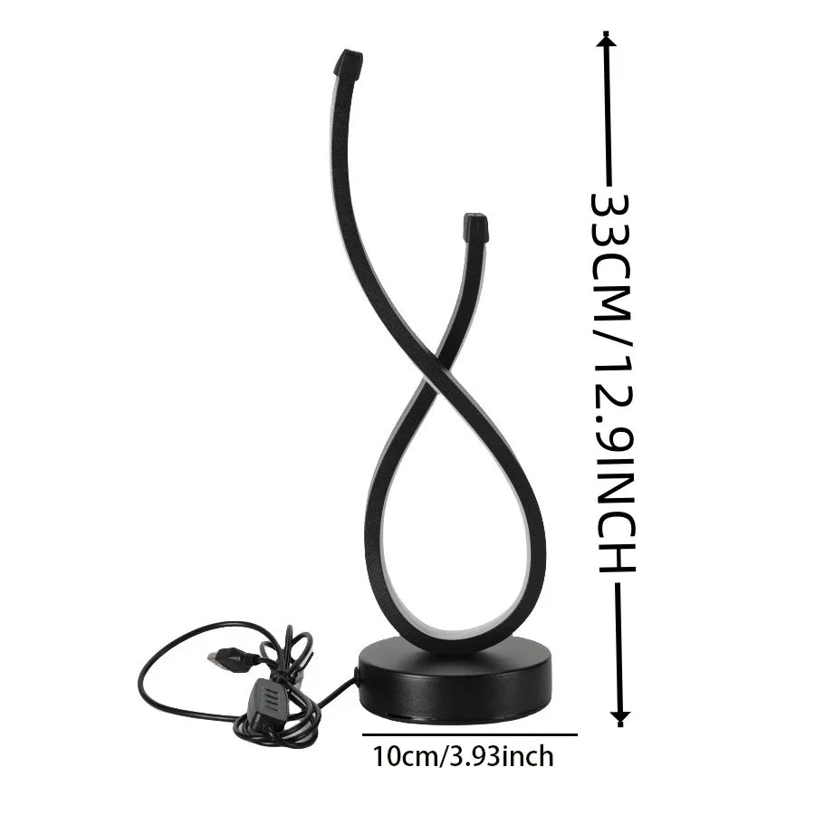 Elegante Lumoara LED Tischlampe, dimmbar, moderne Beleuchtung, ideal als Wohnzimmer- oder Nachttischlampe.