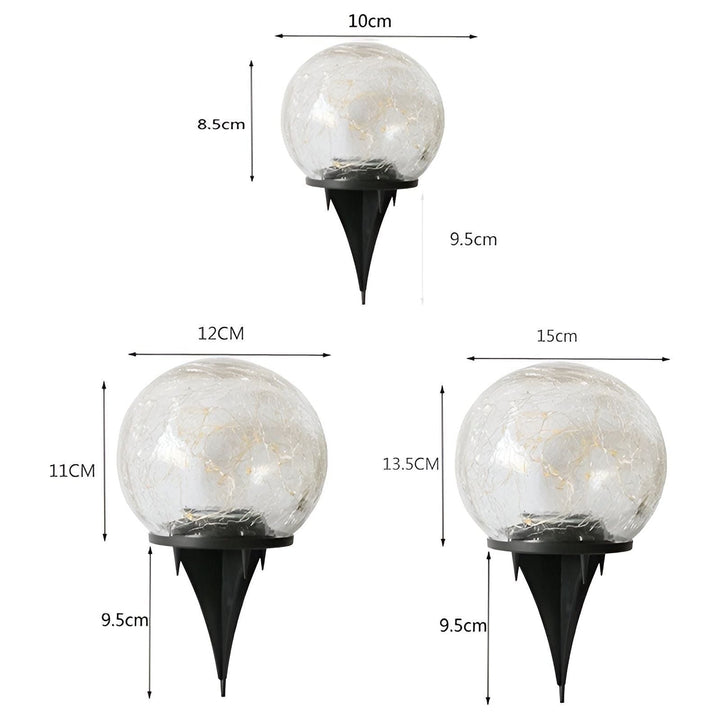Einzigartige Lumora Solar-Gartenleuchte mit warmweißem Bruchglas-Effekt LED für eine magische Beleuchtung.