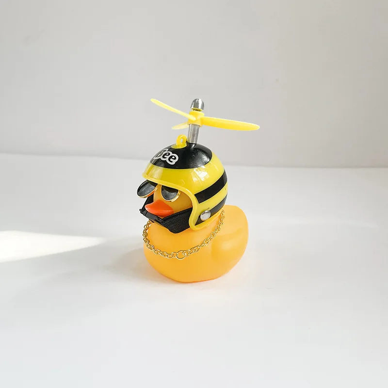 Das lustige Fahrradgeschenk: Ente mit Helm, Fahrradlicht & Hupfunktion, ideal für Kinder.