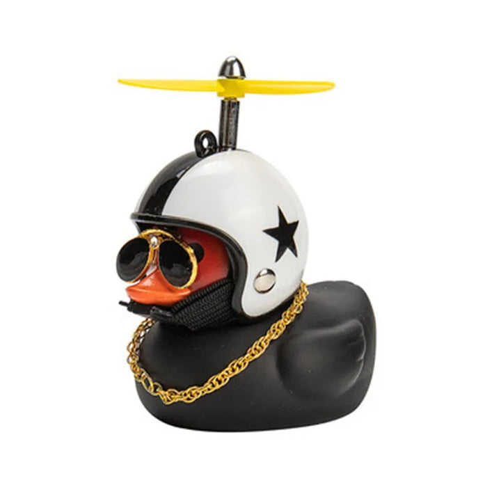 Enten-Fahrradhupe mit Helm & Frontlicht, ein sicheres & witziges Accessoire für Radfahrer.