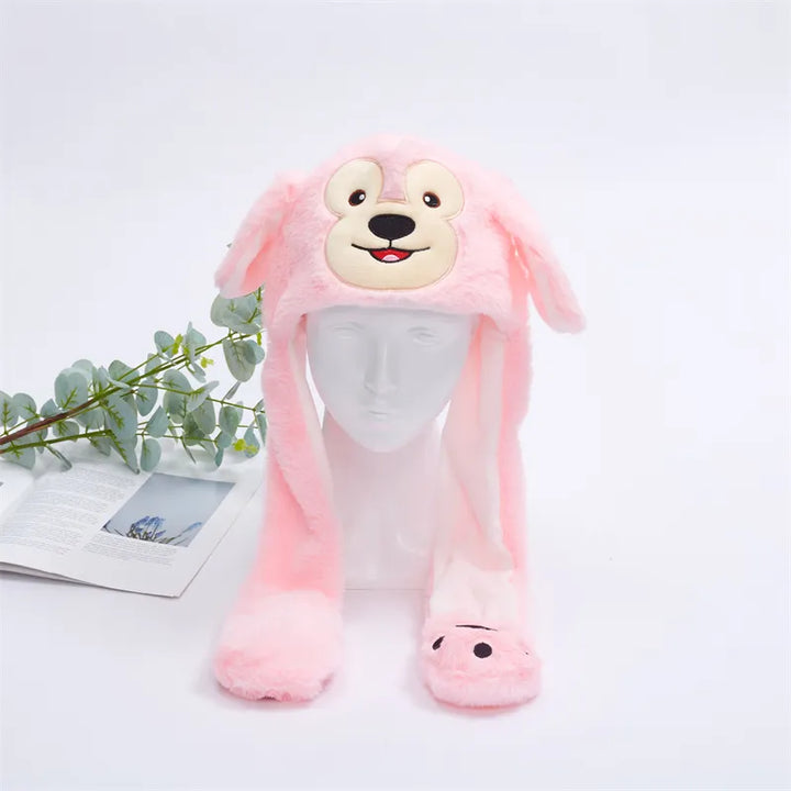 Kaninchen Mütze mit Wackelohren für Kleinkinder, sorgt für Lachen & gute Laune.