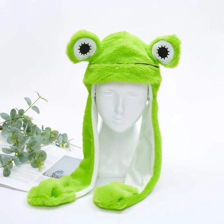 Kaninchen Wackelohren Mütze, warmes Material, perfekt für winterliche Kinderabenteuer.