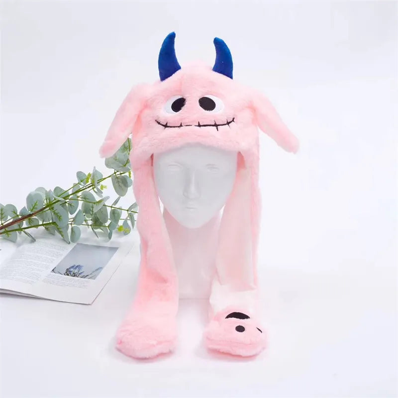 Lustige Tiermütze mit beweglichen Ohren, perfekt für Cosplay oder als Gag-Geschenk.