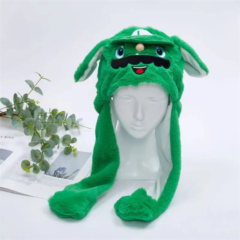Coole Tiermütze mit animierten Ohren, ein Muss für Winter- und Themenpartys, einheitsgröße.