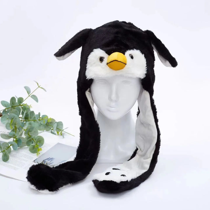 Unisex Tiermütze mit witzigen Wackelohren, perfekt für jede Jahreszeit & Partys.