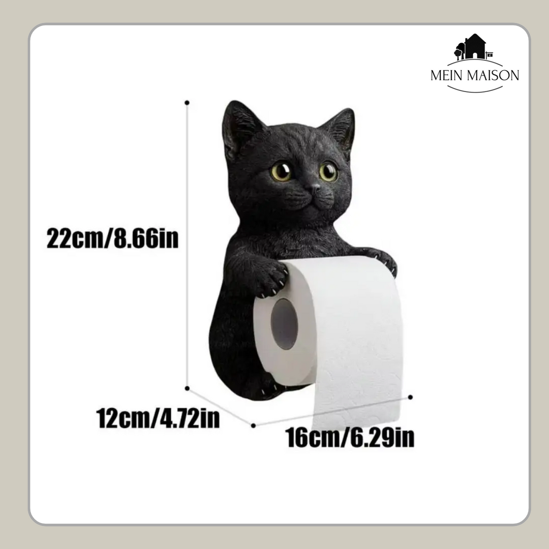 Wandmontierter lustiger Katzen-Toilettenpapierhalter, charmante Deko für jedes Badezimmer oder Gästewc.