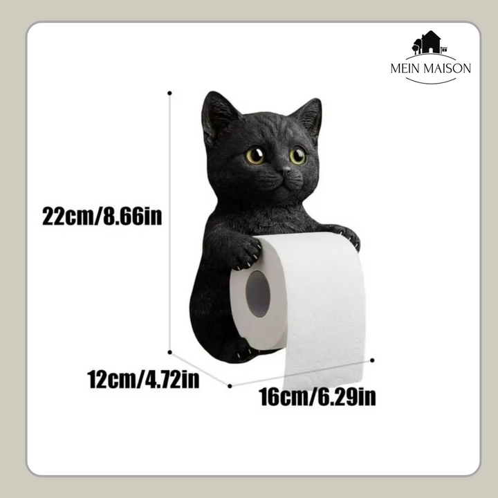 Wandmontierter lustiger Katzen-Toilettenpapierhalter, charmante Deko für jedes Badezimmer oder Gästewc.