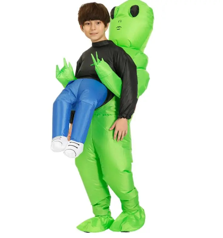 Originelles aufblasbares Alien Kostüm für alle Geschlechter & Altersgruppen, ideal für Halloween, Karneval & Mottopartys.