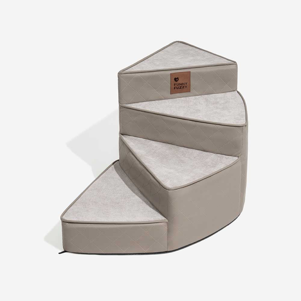 Elegante Kunstleder Haustiertreppe, für einen einfachen Sofa-Zugang.