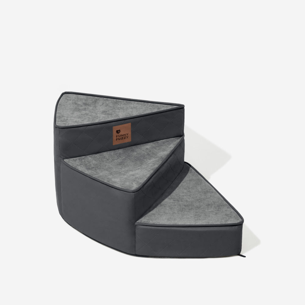 Luxe Kunstleder Treppe für Haustiere, mit Anti-Rutsch-Beschichtung, sicher.