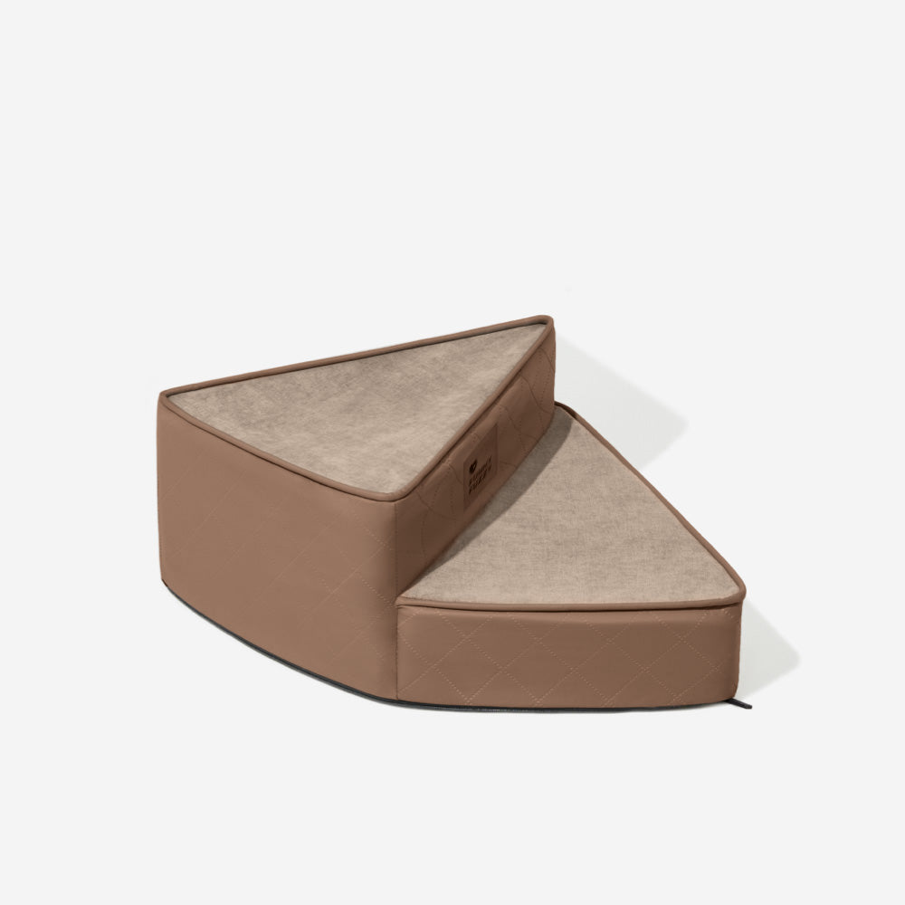 Premium Kunstleder Haustiertreppe, stabil & langlebig, für täglichen Gebrauch.