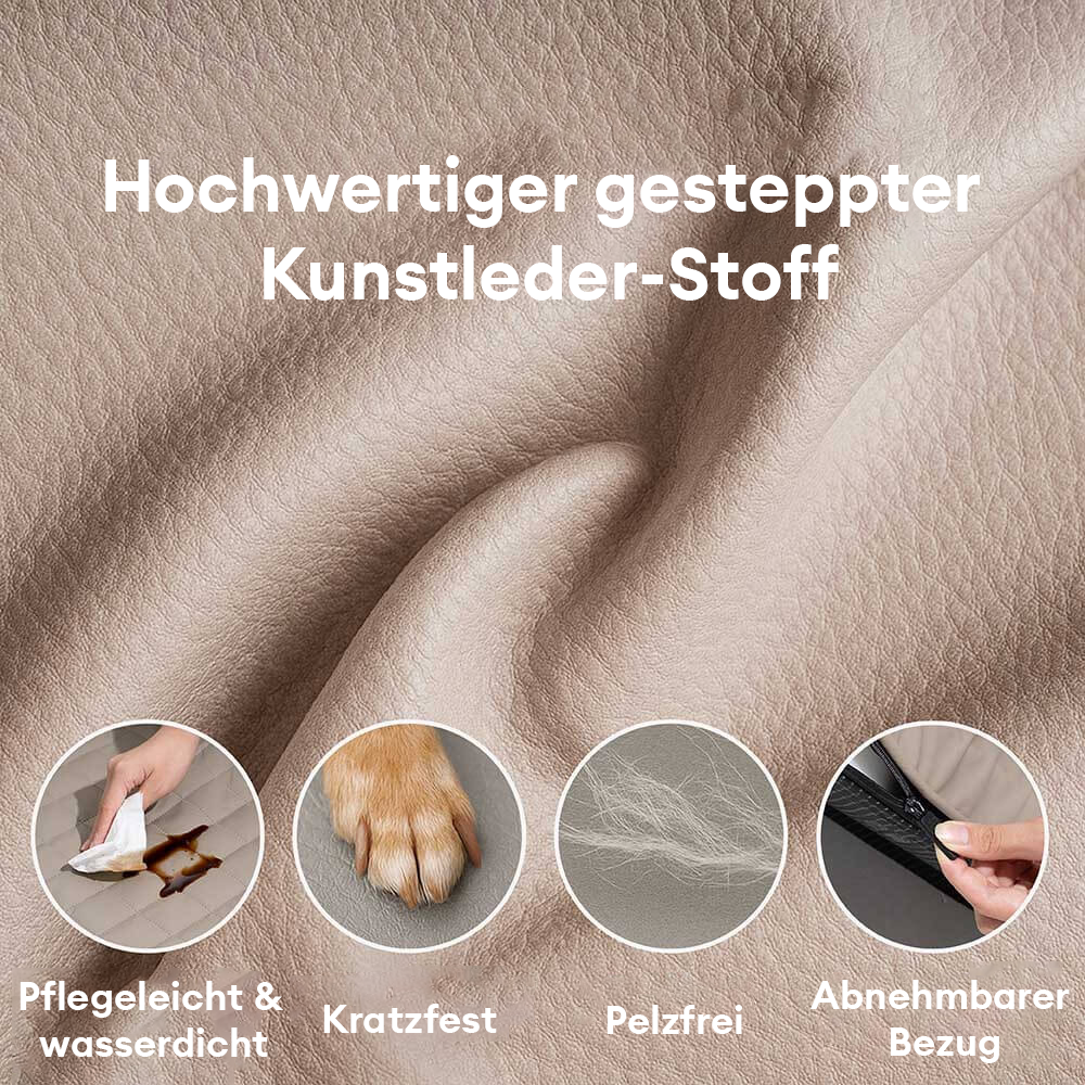 Elegante Kunstleder Hundetreppe, spiralform, ideal für kleine Rassen.