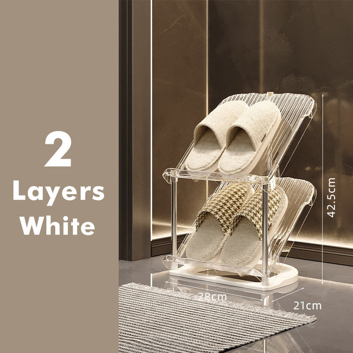 Modernes transparentes Schuhregal, platzsparend & übersichtlich, ideal für Flur und Schlafzimmer.
