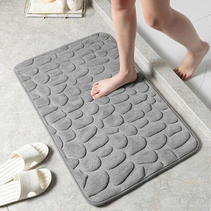 Weiche, waschbare Flanell-Duschmatte mit Anti-Rutsch-Unterseite für stilvolles, sicheres Bad.