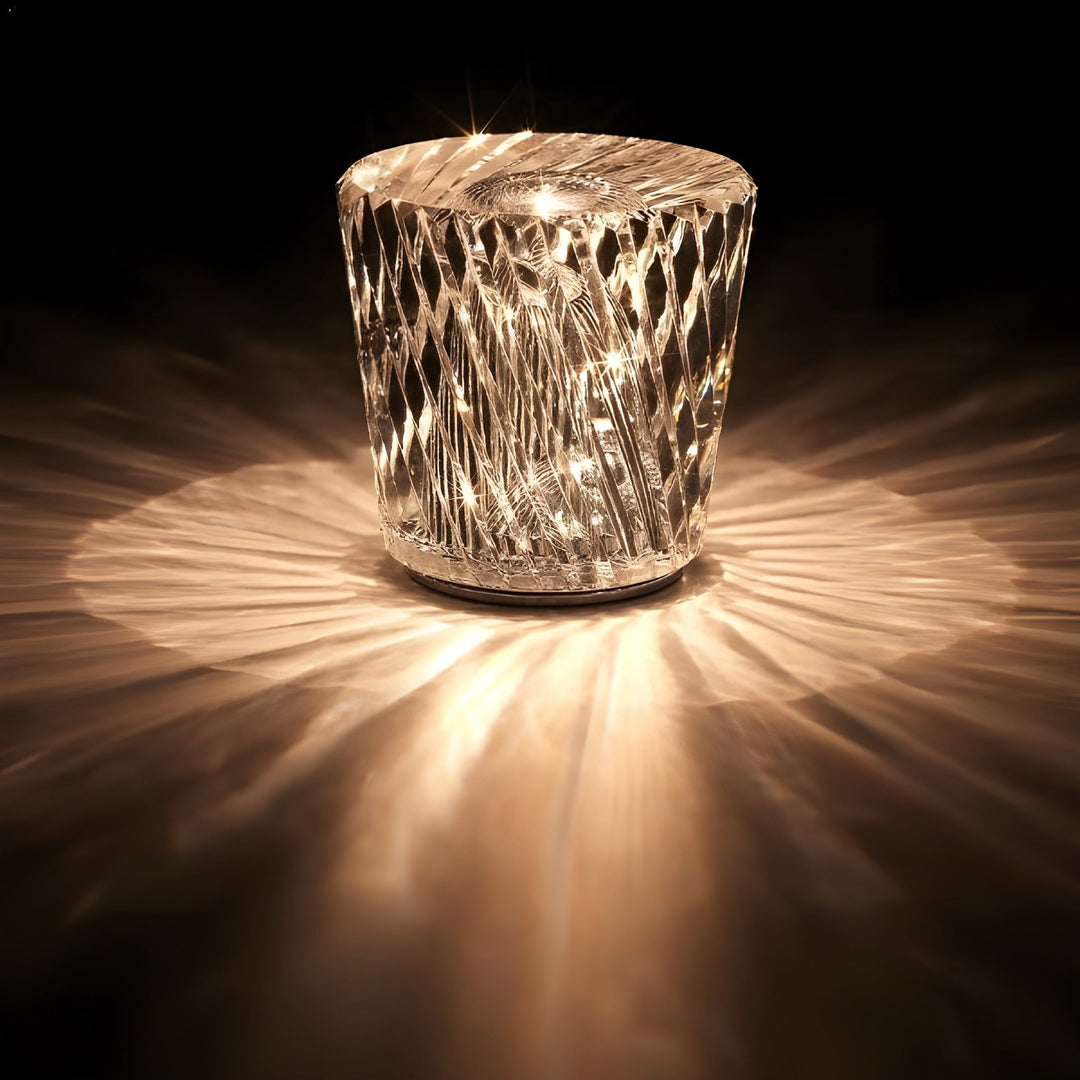 Dekorative kabellose Kristalllampe mit LED, Diamant-Design, moderne Luxusbeleuchtung.