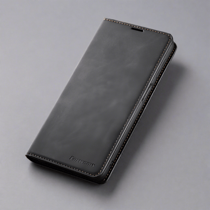 Vielseitige iPhone 15 Schutzhülle: Vereint Handyhülle, Brieftasche & Ständerfunktion in einem.
