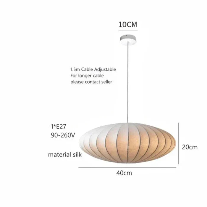 Glamouröse Esszimmerlampe: Seiden-Hängeleuchte mit Kristallen, luxuriöse Innenbeleuchtung modern.