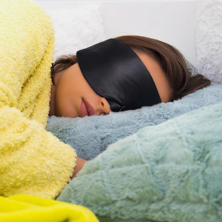 Elegante Unisex Schlafmaske für Wellness und Entspannung. Garantiert Dunkelschlaf für mehr Wohlbefinden.