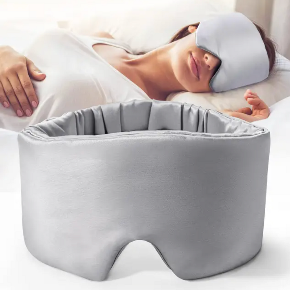 Luxuriöse Unisex Schlafmaske für Tiefenentspannung & erholsame Nachtruhe; weiche Augenmaske mit Komfort.