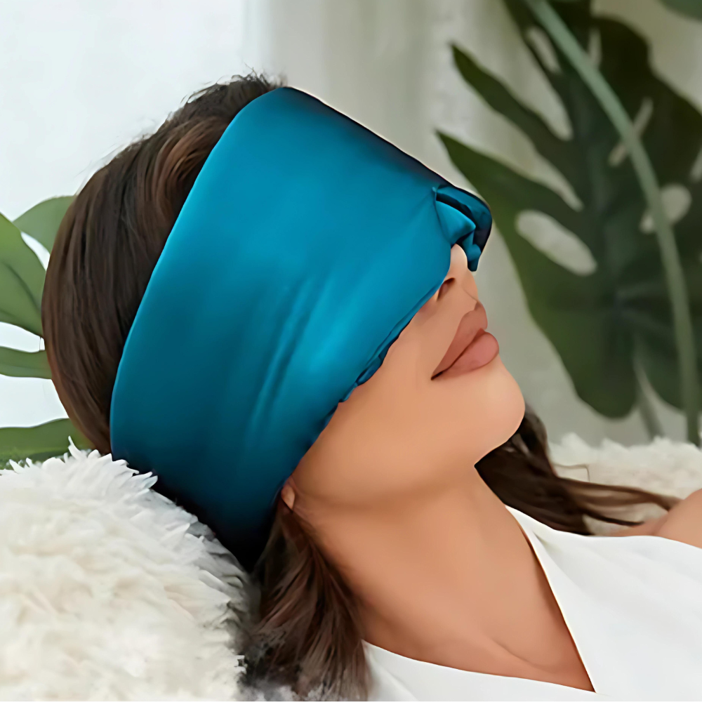 Schwarze Unisex Schlafmaske für absolute Dunkelheit & tiefen, ungestörten Schlaf; die ultimative Schlafhilfe.