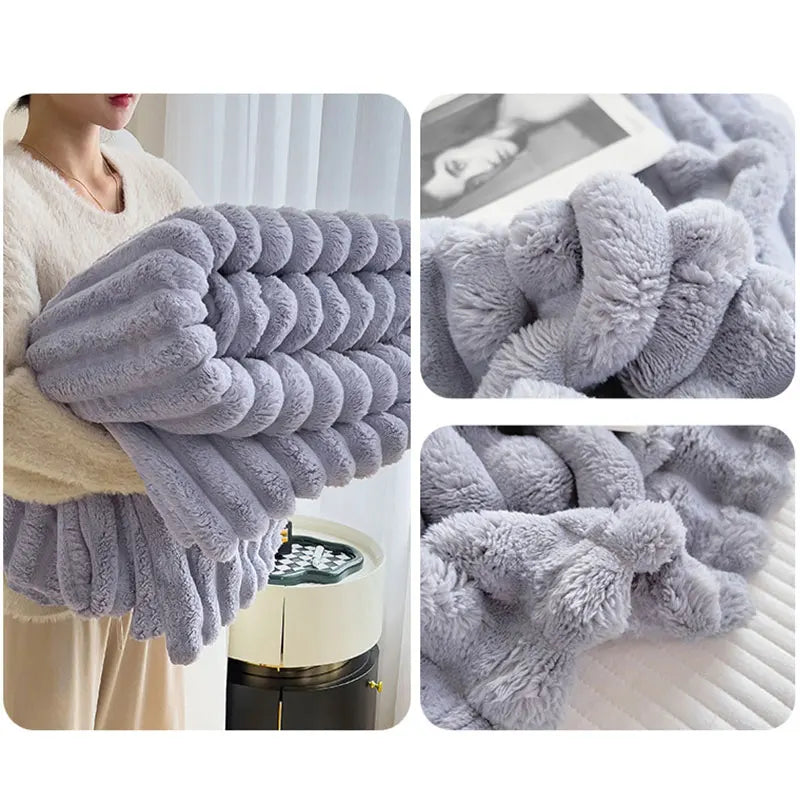 Hochwertige Kuscheldecke, wärmende Plüschdecke für Ihr gemütliches Zuhause.
