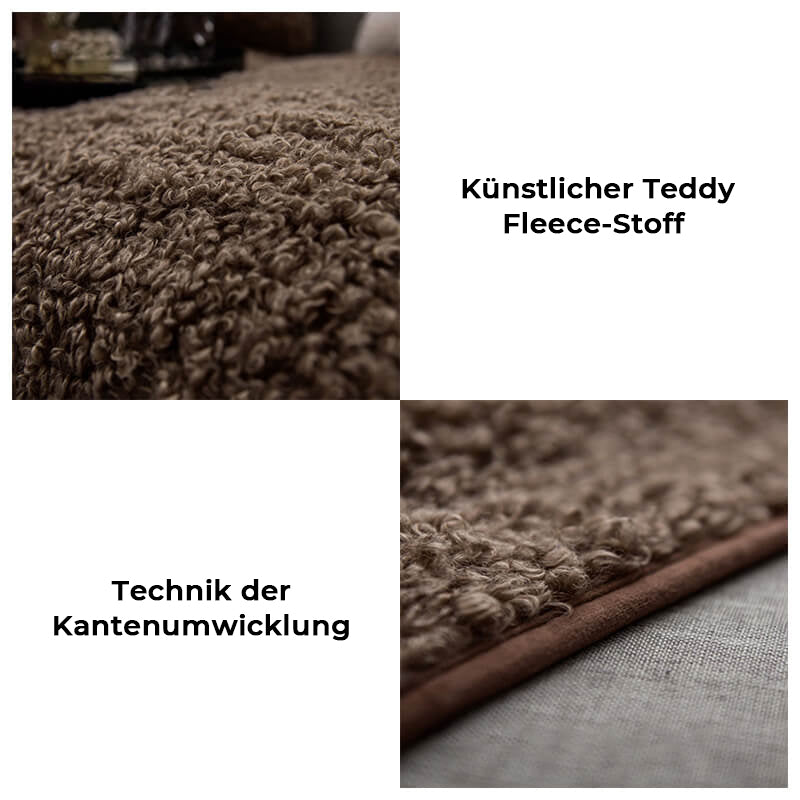 Weicher, warmer Fleece-Sofabezug in Dunkelgrau, rutschfest für maximalen Komfort und Schutz.