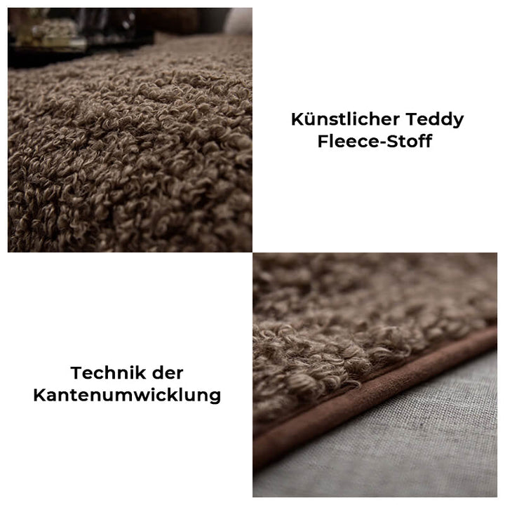 Weicher, warmer Fleece-Sofabezug in Dunkelgrau, rutschfest für maximalen Komfort und Schutz.