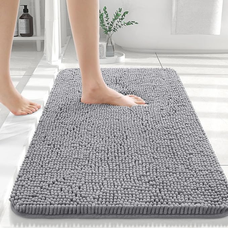 Rutschfeste Polyester Badematte für sicheren Halt & Komfort im Bad. Hochwertiger, maschinell waschbarer Badteppich.