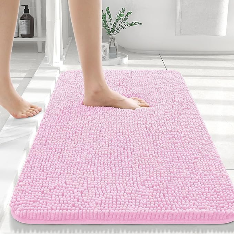 Komfortable, waschbare Badematte aus weichem Polyester. Rutschfester Luxus-Badteppich für Ihr stilvolles Badezimmer.