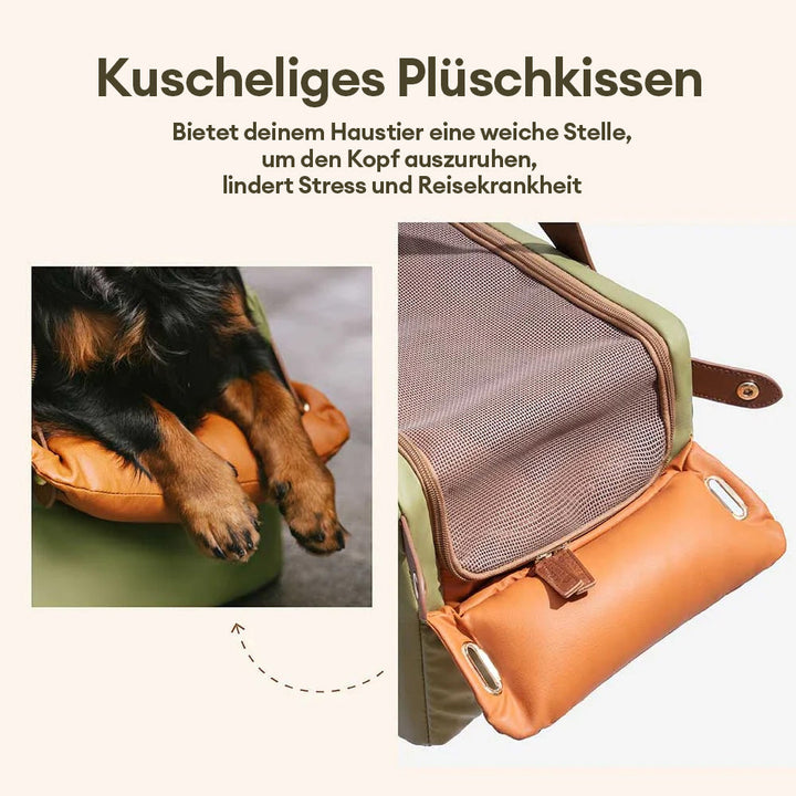Stilvoller Katzenautositz für Mittelkonsole, sichere Transporttasche für Stubentiger.