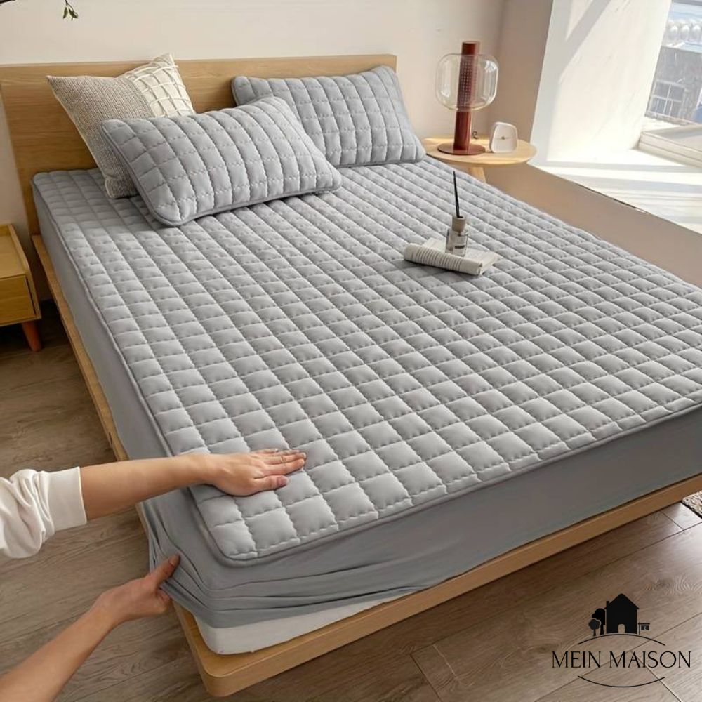 Luxuriöser Matratzenbezug, weich & atmungsaktiv für maximalen Schlafkomfort im Schlafzimmer.