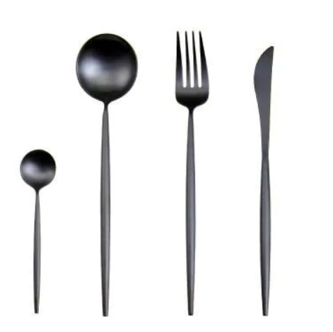 Edelstahl Besteckset, 24-teilig, für 6 Personen, als hochwertiges Küchen-Accessoire.