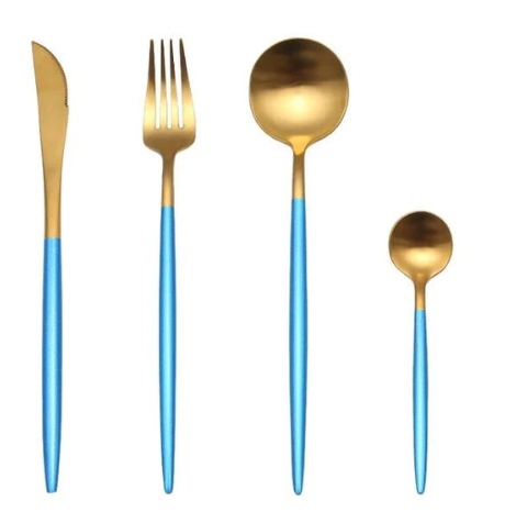 Luxuriöses Besteckset, 24-teilig, Edelstahl, für 6 Personen, veredelt jede Tischdeko.