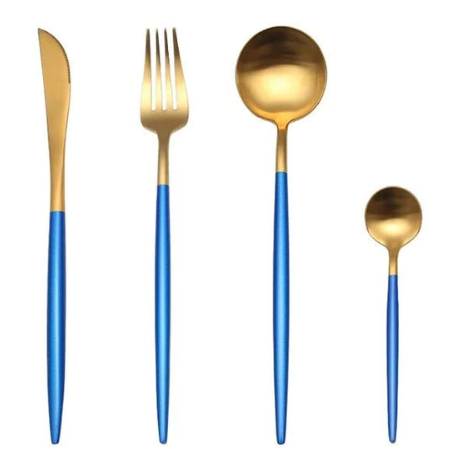 Modernes Besteckset aus Edelstahl, 24-teilig, für 6 Personen, für funktionale Ästhetik.